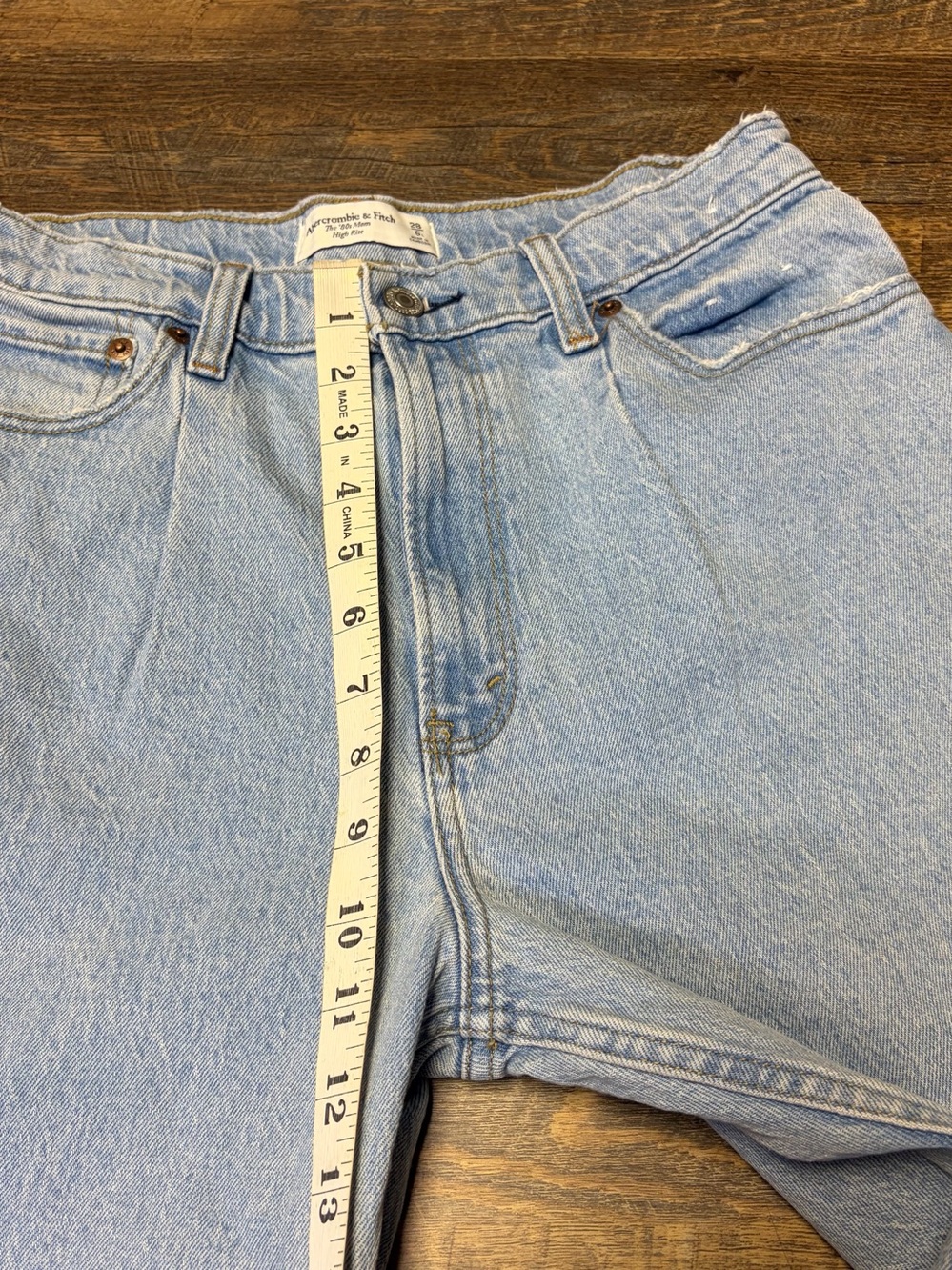 Abercrombie & Fitch the 80s Mom High Rise Jeans Women's 28/6L Retro Pleated - Picture 5 of 8